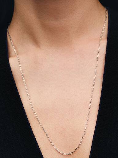 Elongated Link Chain Necklace