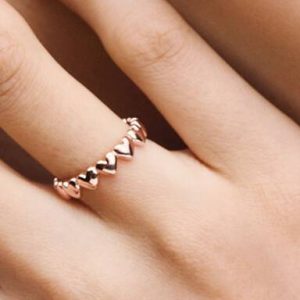 Row of Hearts Ring