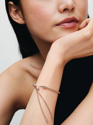 Studded Chain Slider Bracelet - Image 3