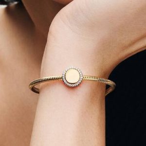 Engravable Sparkling Button Charm