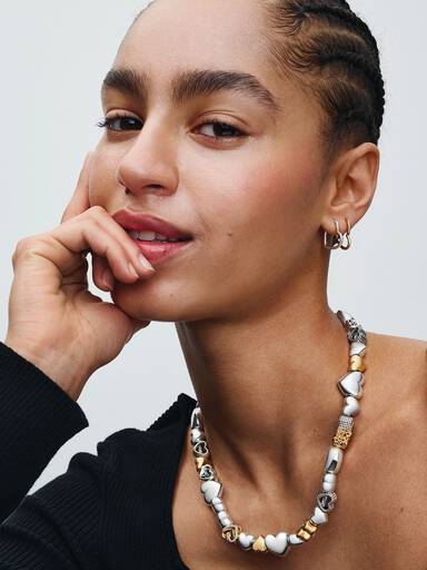 Pandora Moments Heart Clasp Snake Chain Necklace - Image 4