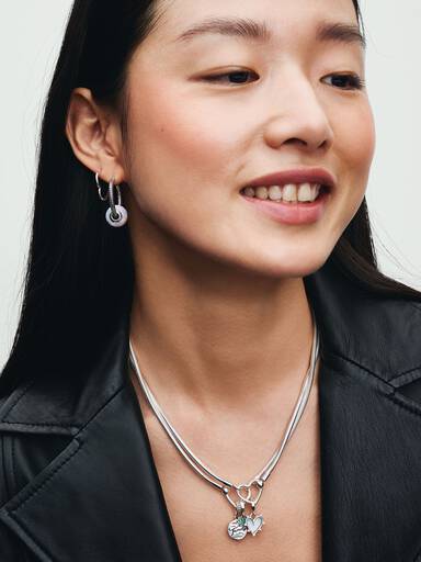 Asymmetrical Heart Hoop Earrings - Image 4