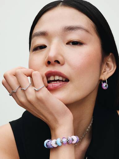 Pandora Moments Studded Chain Slider Bracelet - Image 4