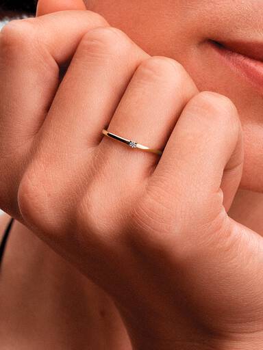 Pandora Era 14k Gold Lab-grown Diamond Single Stone Ring - Image 3