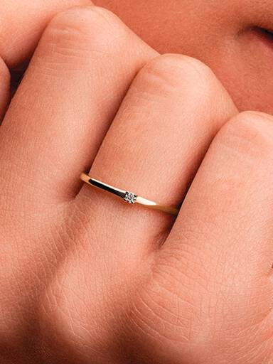 Pandora Era 14k Gold Lab-grown Diamond Single Stone Ring