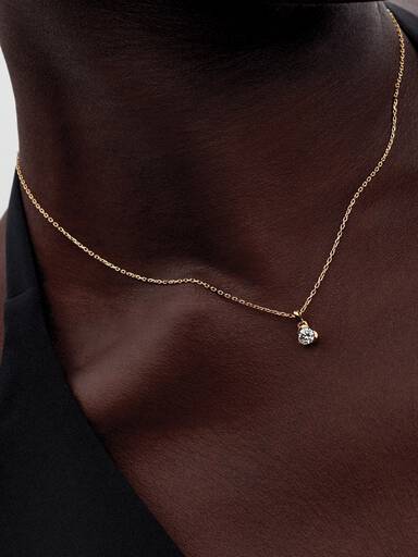 Pandora Talisman 14k Gold Lab-grown Diamond Heart Pendant - Image 3