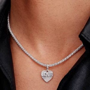 Engravable Love Heart Dangle Charm