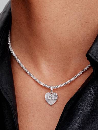 Engravable Love Heart Dangle Charm