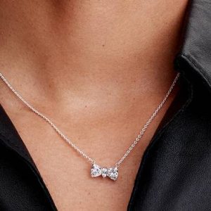 Sparkling Bow Necklace