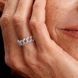 Pavé Cuban Chain Ring