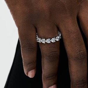 Band of Clear Hearts Ring