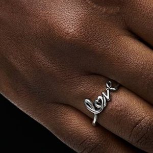 Handwritten Love Ring