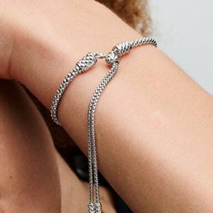 Pandora Moments Studded Chain Slider Bracelet