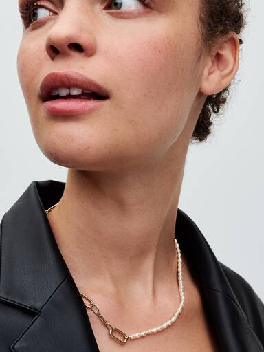 Pandora ME Slim Treated Freshwater Cultured Pearl Necklace - Image 3