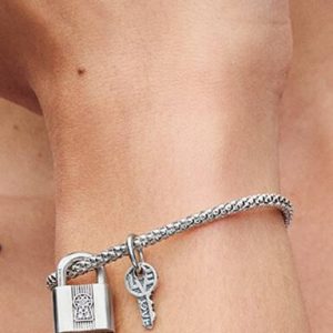 Padlock and Key Dangle Charm