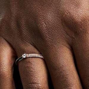 FINAL SALE - Pandora ME Pavé & Black Dual Ring