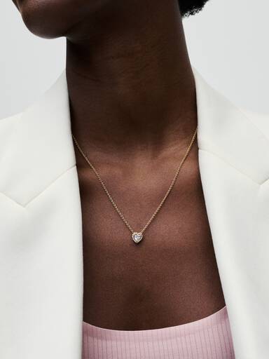 Sparkling Heart Collier Necklace - Image 3