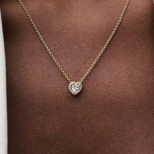 Sparkling Heart Collier Necklace
