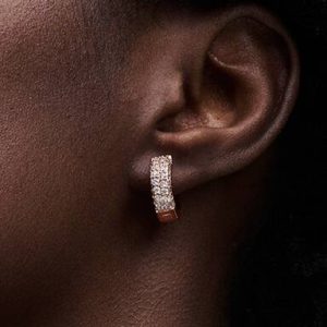 FINAL SALE - Pandora Timeless Pavé Double-row Hoop Earrings