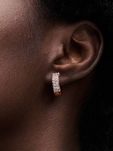 FINAL SALE - Pandora Timeless Pavé Double-row Hoop Earrings