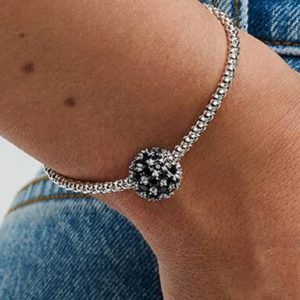 FINAL SALE - Sparkling Pavé Round Black Charm