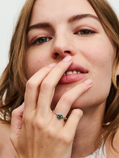 FINAL SALE - August Birthstone Eternity Circle Ring - Image 3