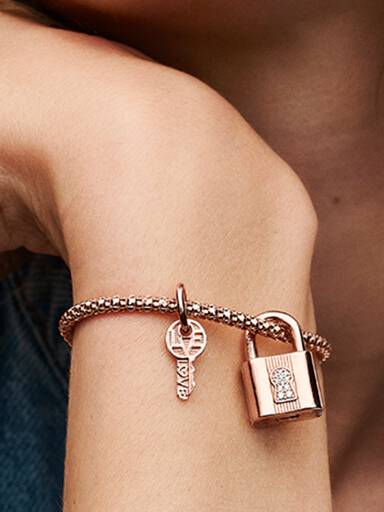 Padlock & Key Dangle Charm