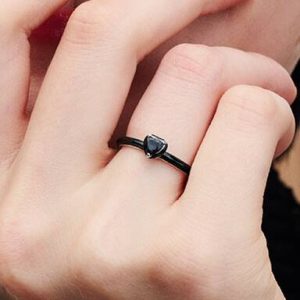 Pandora ME Black Chakra Heart Ring