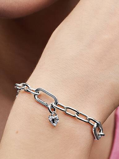 Pandora ME Keyhole Heart Mini Dangle Charm
