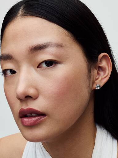 Sparkling Herbarium Cluster Stud Earrings - Image 3