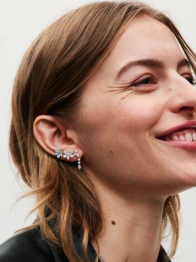 Sparkling Herbarium Cluster Stud Earrings - Image 4