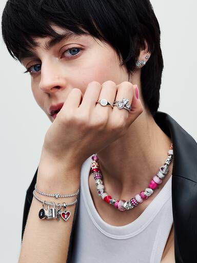 Pandora Moments Studded Chain Slider Bracelet - Image 3