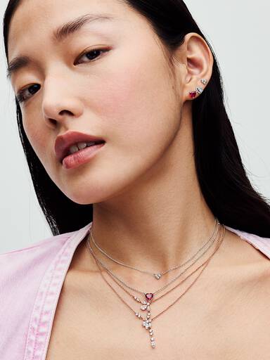 Elevated Heart Stud Earrings - Image 5