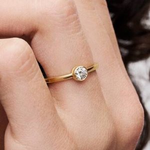 Pandora Era Bezel 14k Gold Lab-grown Diamond Ring