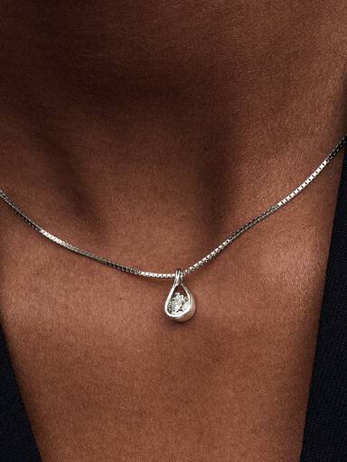 Pandora Infinite 14k White Gold Lab-grown Diamond Pendant Necklace