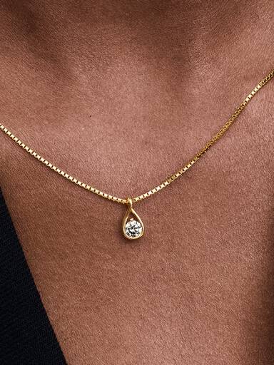 Pandora Infinite 14k Gold Lab-grown Diamond Pendant Necklace