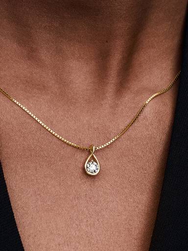 Pandora Infinite 14k Gold Lab-grown Diamond Pendant Necklace