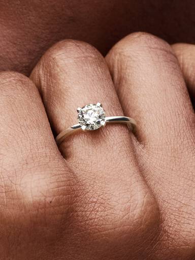 Pandora Era 14k White Gold Lab-grown Diamond Ring